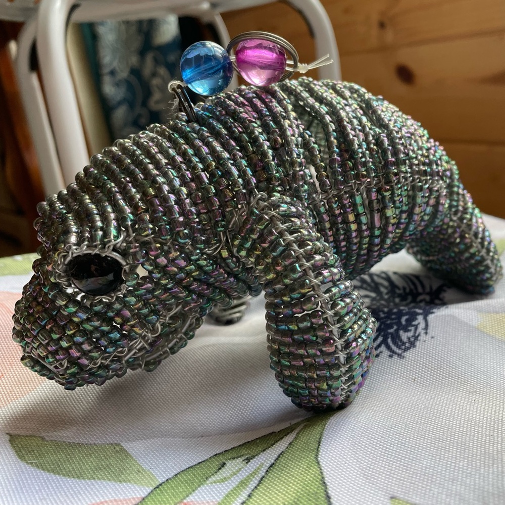 Vintage✨ Manatee Beaded Decoration. Super adorable 🌺